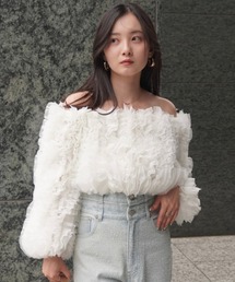 ボリュームチュールオフショルトップス