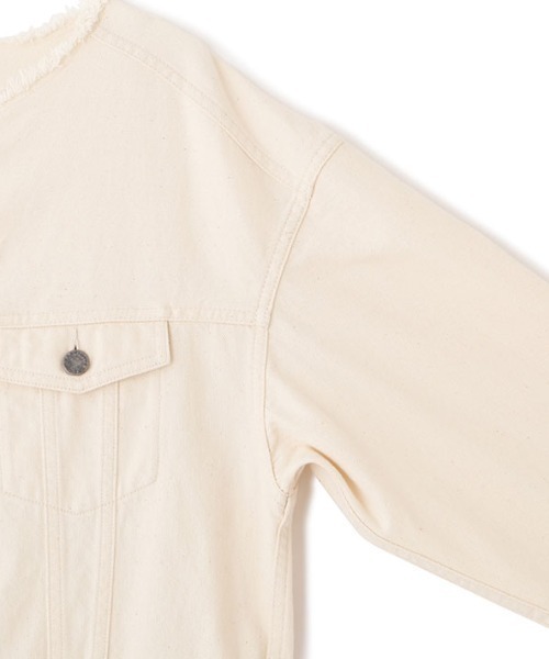 ETRE TOKYO（エトレトウキョウ）の「カットオフネックデニムオールインワン（つなぎ/オールインワン・レディース・ブルー/オフホワイト・S/M）」の11枚目の写真