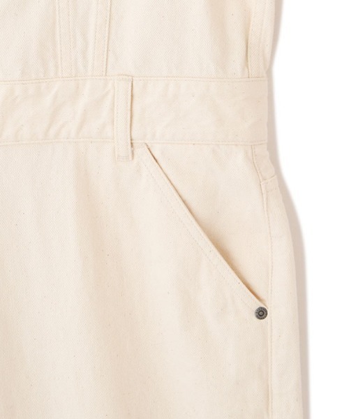 ETRE TOKYO（エトレトウキョウ）の「カットオフネックデニムオールインワン（つなぎ/オールインワン・レディース・ブルー/オフホワイト・S/M）」の8枚目の写真