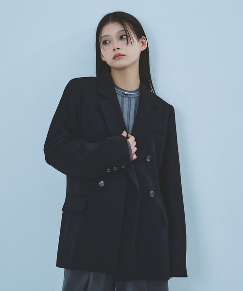 残りわずか！】レイヤードカラーテーラードジャケット｜セットアップ