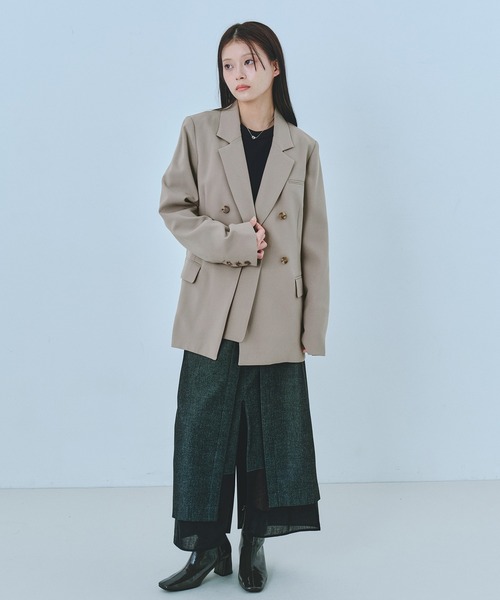 セール】【残りわずか！】レイヤードカラーテーラードジャケット