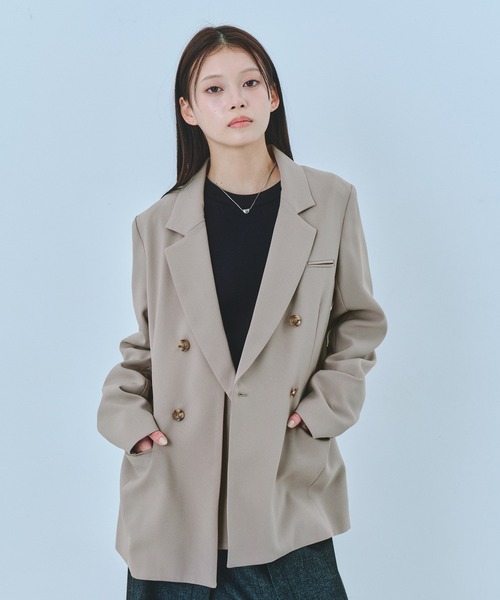 セール】【残りわずか！】レイヤードカラーテーラードジャケット