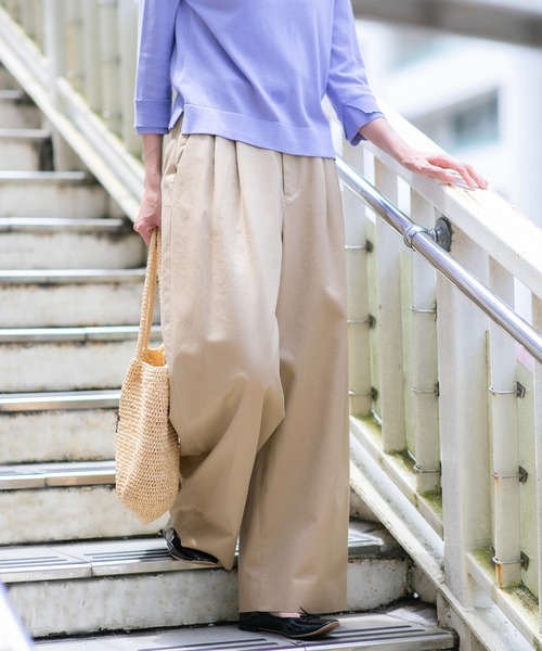 human woman｜ヒューマンウーマンのチノパンツ（ワイド・ルーズ）通販