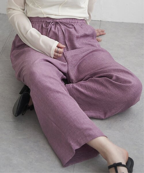 VENCEEXCHANGE（ヴァンスエクスチェンジ）の「リネンライクツイルバレルパンツ（その他パンツ・レディース・ネイビー/ピンク系/ブラック/アイボリー/グレー/ブルー/カーキ・M/L）」の7枚目の写真