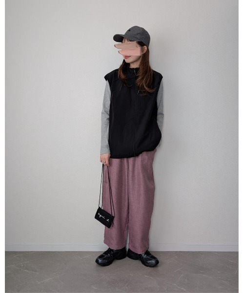 VENCEEXCHANGE（ヴァンスエクスチェンジ）の「リネンライクツイルバレルパンツ（その他パンツ・レディース・ネイビー/ピンク系/ブラック/アイボリー/グレー/ブルー/カーキ・M/L）」の9枚目の写真