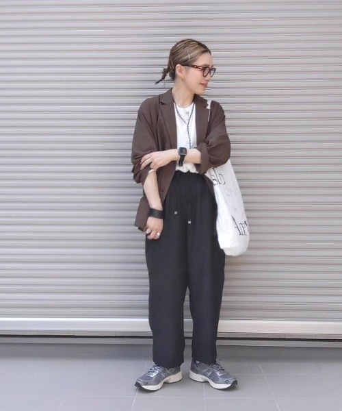 VENCEEXCHANGE（ヴァンスエクスチェンジ）の「リネンライクツイルバレルパンツ（その他パンツ・レディース・ネイビー/ピンク系/ブラック/アイボリー/グレー/ブルー/カーキ・M/L）」の12枚目の写真