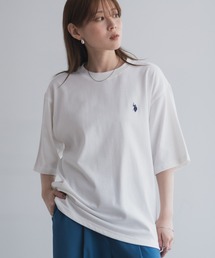 【U.S. POLO ASSN./ユーエスポロアッスン】オーバーサイズワンポイントクルーネックＴシャツ