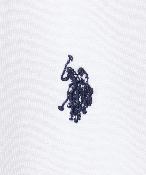 U.S. POLO ASSN.(ユーエスポロアッスン)の「【U.S. POLO ASSN./ユーエスポロアッスン】オーバーサイズワンポイントクルーネックTシャツ(Tシャツ/カットソー・レディース・ブラック/杢グレー/ネイビー/ホワイト・M/L/XL)」の22枚目の写真