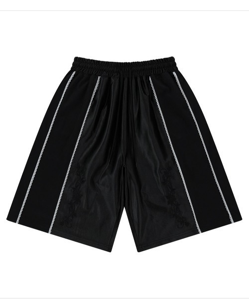 NIIER NOR(ニアノア)の「A'GEM/9 × .kom 『NIIER NOR/ニーアノア』 ROSE LACE JERSEY HALF PANTS/ローズレース ジャージパンツ(その他パンツ・レディース・ブラック・FREE)」の7枚目の写真