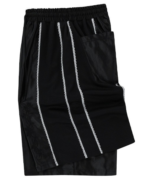 NIIER NOR(ニアノア)の「A'GEM/9 × .kom 『NIIER NOR/ニーアノア』 ROSE LACE JERSEY HALF PANTS/ローズレース ジャージパンツ(その他パンツ・レディース・ブラック・FREE)」の9枚目の写真