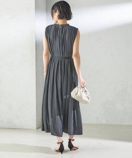 手洗い可能〉割繊 無地 ノースリーブ ワンピース（ワンピース）｜SHIPS