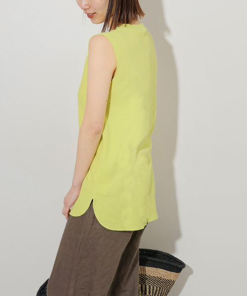 JOURNAL STANDARD relume(ジャーナルスタンダード レリューム)の「《追加》TCワッフルノースリーブ(Tシャツ/カットソー・レディース・ホワイト/ストーン/ブラック/イエロー・FREE)」の7枚目の写真