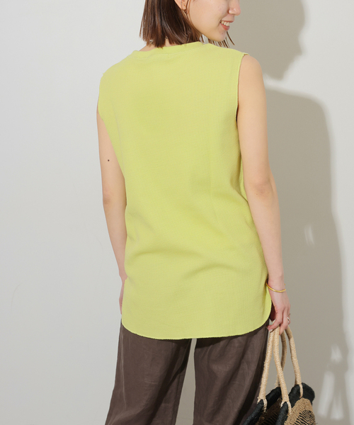 JOURNAL STANDARD relume(ジャーナルスタンダード レリューム)の「《追加》TCワッフルノースリーブ(Tシャツ/カットソー・レディース・ホワイト/ストーン/ブラック/イエロー・FREE)」の8枚目の写真