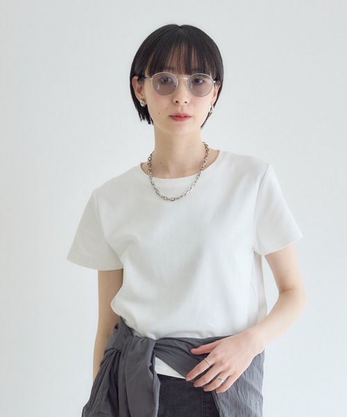 Paradise Picnic（パラダイスピクニック）の「cloche 肉感を拾わないコンパクトTee（Tシャツ/カットソー・レディース・ブルー/ホワイト/ブラック/オレンジ・FREE）」の2枚目の写真