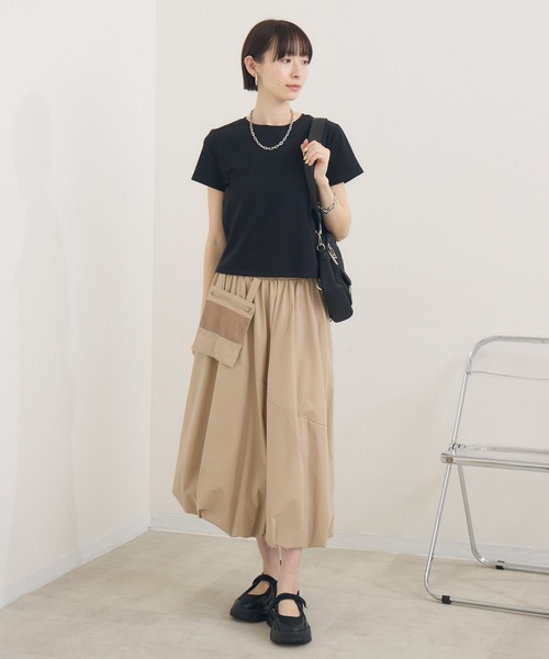 Paradise Picnic（パラダイスピクニック）の「cloche 肉感を拾わないコンパクトTee（Tシャツ/カットソー・レディース・ブルー/ホワイト/ブラック/オレンジ・FREE）」の11枚目の写真