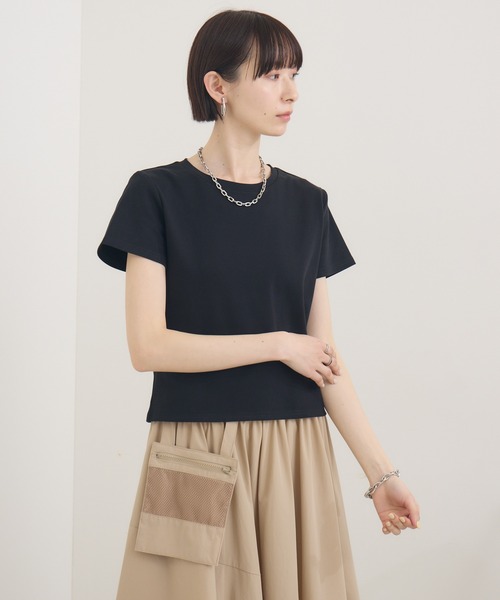 Paradise Picnic（パラダイスピクニック）の「cloche 肉感を拾わないコンパクトTee（Tシャツ/カットソー・レディース・ブルー/ホワイト/ブラック/オレンジ・FREE）」の5枚目の写真