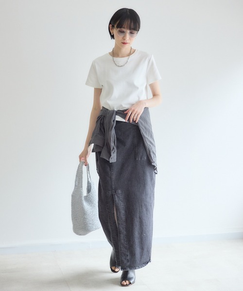 Paradise Picnic（パラダイスピクニック）の「cloche 肉感を拾わないコンパクトTee（Tシャツ/カットソー・レディース・ブルー/ホワイト/ブラック/オレンジ・FREE）」の22枚目の写真