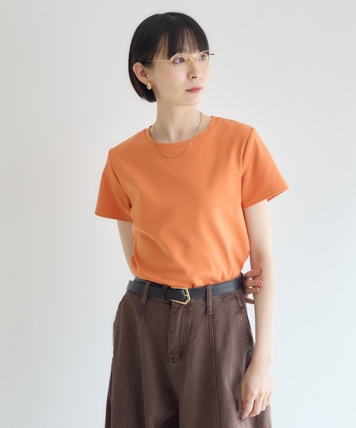 Paradise Picnic（パラダイスピクニック）の「cloche 肉感を拾わないコンパクトTee（Tシャツ/カットソー・レディース・ブルー/ホワイト/ブラック/オレンジ・FREE）」の18枚目の写真
