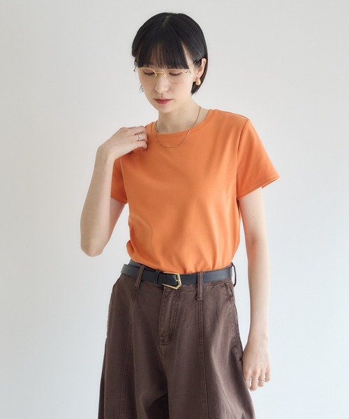 Paradise Picnic（パラダイスピクニック）の「cloche 肉感を拾わないコンパクトTee（Tシャツ/カットソー・レディース・ブルー/ホワイト/ブラック/オレンジ・FREE）」の19枚目の写真