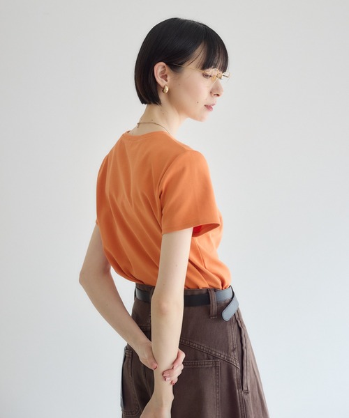Paradise Picnic（パラダイスピクニック）の「cloche 肉感を拾わないコンパクトTee（Tシャツ/カットソー・レディース・ブルー/ホワイト/ブラック/オレンジ・FREE）」の20枚目の写真