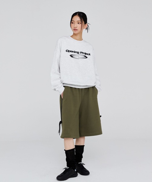 Opening Project（オープニングプロジェクト）の「OPENING PROJECT／リボンバミューダパンツ（スウェットパンツ・レディース・ブラウン/グレー/ブラック・SMALL/MEDIUM）」の14枚目の写真