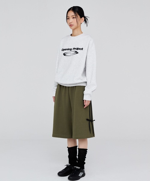 Opening Project（オープニングプロジェクト）の「OPENING PROJECT／リボンバミューダパンツ（スウェットパンツ・レディース・ブラウン/グレー/ブラック・SMALL/MEDIUM）」の18枚目の写真