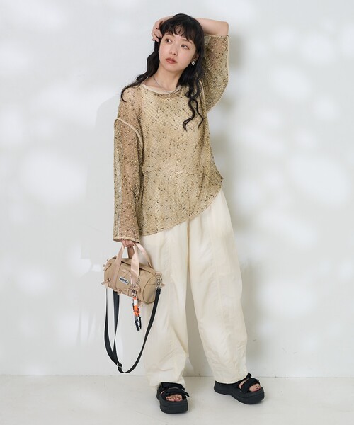 専用JF89ソ付★在庫整理特価 セール】ネップメッシュトップス/シアートップス（Tシャツ