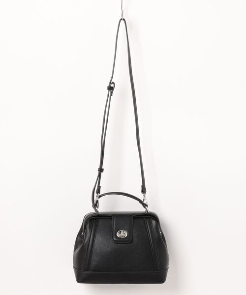 MIAN (ミアン)の「【MIAN】ツイストメタル 2way フラップミニボストン ショルダー付 フェイクレザー 2251-112-1(ショルダーバッグ・レディース・グレイッシュベージュ/ブラック/グレー・FREE)」の15枚目の写真