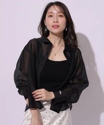 アプワイザーリッシェ メタルパーツ付き袖フレアブラウス Apuweiser-riche - アプ♡ メタルパーツ付袖フレアブラウスの通販 by