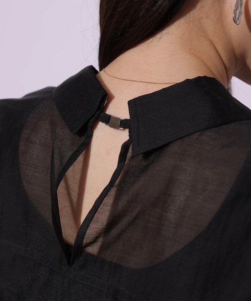 アプワイザーリッシェ　新作正規品　定価以下上品メタルパーツ付シアーシャツ送料込み アプワイザーリッシェ 新作正規品 定価以下上品メタルパーツ付