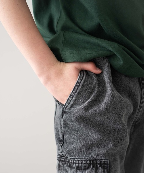 WEGO（ウィゴー）の「WEGO/デニムイージーカーゴパンツ(JUNIORサイズ)（デニムパンツ・キッズ・コバルトブルー/ブラック系3・150/160）」の5枚目の写真