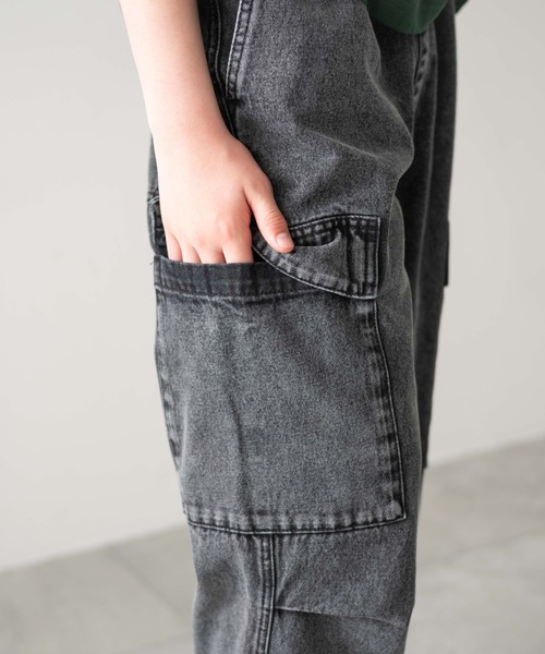 WEGO（ウィゴー）の「WEGO/デニムイージーカーゴパンツ(JUNIORサイズ)（デニムパンツ・キッズ・コバルトブルー/ブラック系3・150/160）」の6枚目の写真