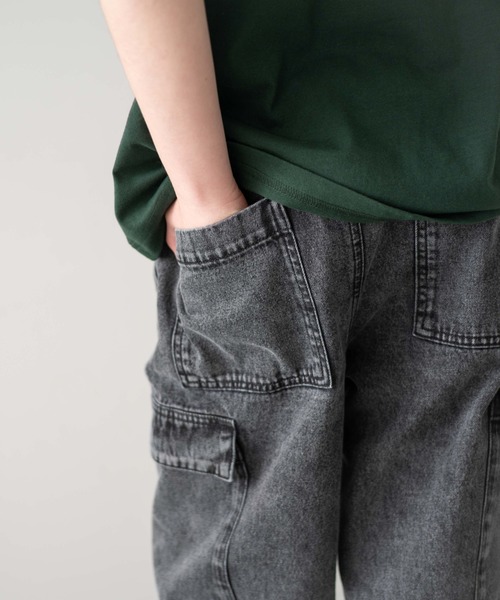 WEGO（ウィゴー）の「WEGO/デニムイージーカーゴパンツ(JUNIORサイズ)（デニムパンツ・キッズ・コバルトブルー/ブラック系3・150/160）」の7枚目の写真