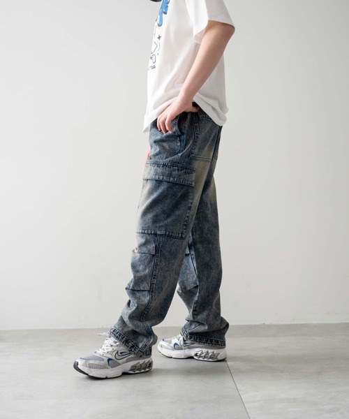 WEGO（ウィゴー）の「WEGO/デニムイージーカーゴパンツ(JUNIORサイズ)（デニムパンツ・キッズ・コバルトブルー/ブラック系3・150/160）」の13枚目の写真