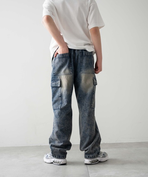 WEGO（ウィゴー）の「WEGO/デニムイージーカーゴパンツ(JUNIORサイズ)（デニムパンツ・キッズ・コバルトブルー/ブラック系3・150/160）」の14枚目の写真