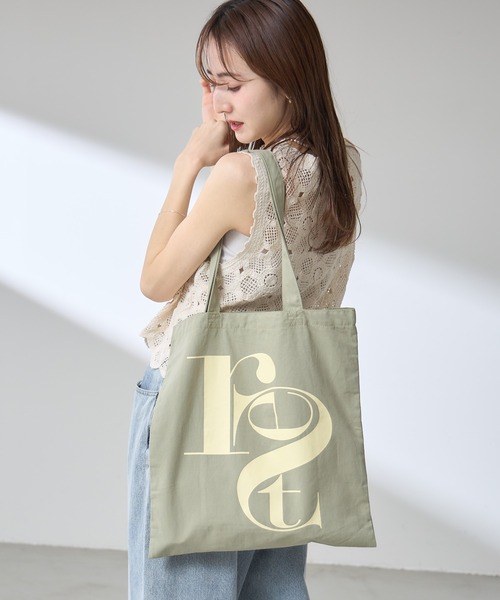 &. NOSTALGIA（アンドドットノスタルジア）の「【ZOZO限定】カラーロゴトートバッグ（トートバッグ・レディース・チャコールグレー/ライトブラウン/サックスブルー・FREE）」の4枚目の写真