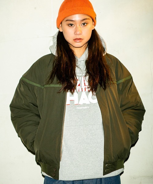430(フォーサーティ)の「mj10713- CS LINE JACKET ショートジャケット(ブルゾン・メンズ・ベージュ/ブラック/カーキ・0/1/2/3)」の3枚目の写真