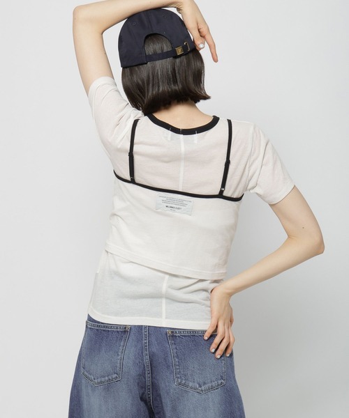 niko and...（ニコアンド）の「【WILLIAM B.ELIOTT】シアーレイヤードプルオーバー（Tシャツ/カットソー・レディース・オフホワイト/ブラウン・MEDIUM/LARGE）」の6枚目の写真