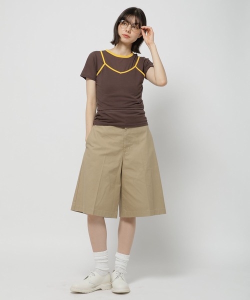 niko and...（ニコアンド）の「【WILLIAM B.ELIOTT】シアーレイヤードプルオーバー（Tシャツ/カットソー・レディース・オフホワイト/ブラウン・MEDIUM/LARGE）」の8枚目の写真