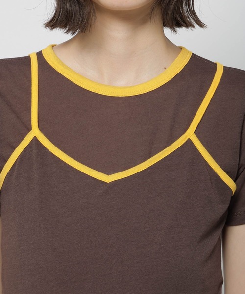 niko and...（ニコアンド）の「【WILLIAM B.ELIOTT】シアーレイヤードプルオーバー（Tシャツ/カットソー・レディース・オフホワイト/ブラウン・MEDIUM/LARGE）」の15枚目の写真