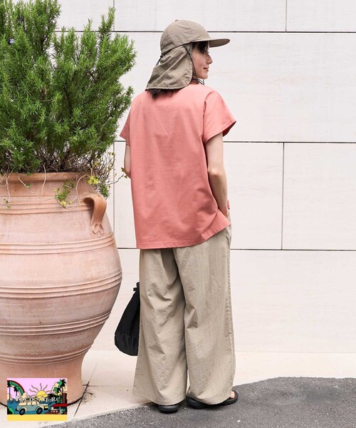 FREAK'S STORE(フリークスストア)の「【Beach & Festival】速乾・UVカットTシャツ 撥水パンツ セットアップ(その他パンツ・レディース・ベージュ/ブラック・フリ-)」の6枚目の写真