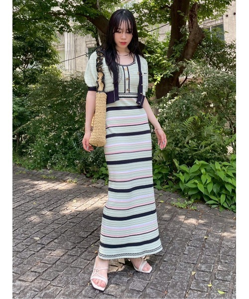 LILYBROWN×MARYQUANTデイジーボタンノースリーブニットワンピース LILY BROWN×MARY QUANT】デイジーボタンノースリーブニット