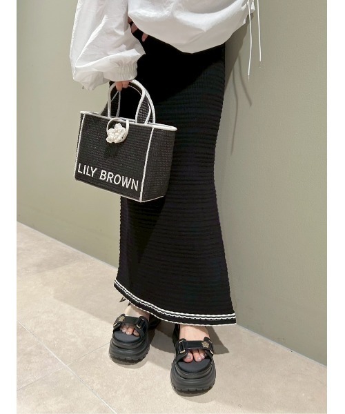 LILY BROWN(リリーブラウン)の「【LILY BROWN×MARY QUANT】デイジーボタンノースリーブニットワンピース(ワンピース・レディース・その他/ミント/ブラック・FREE)」の4枚目の写真