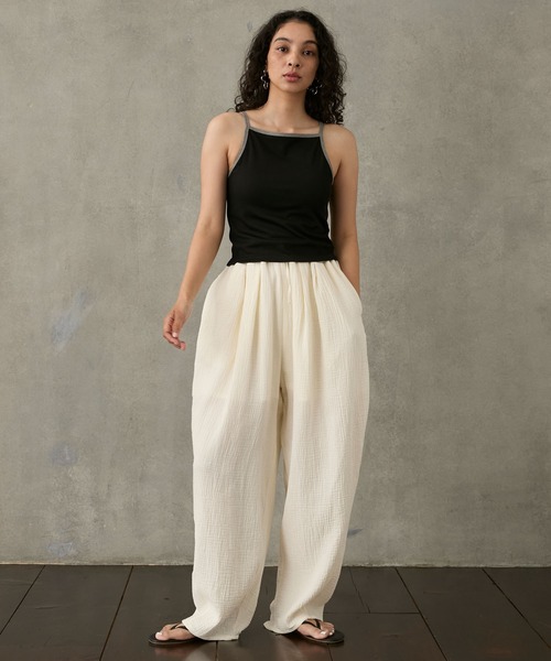 セール】Cotton gauze relax balloon pants / セットアップ対応