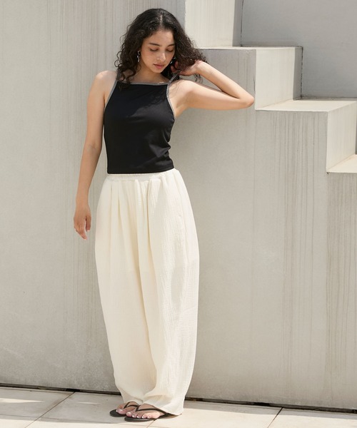 セール】Cotton gauze relax balloon pants / セットアップ対応