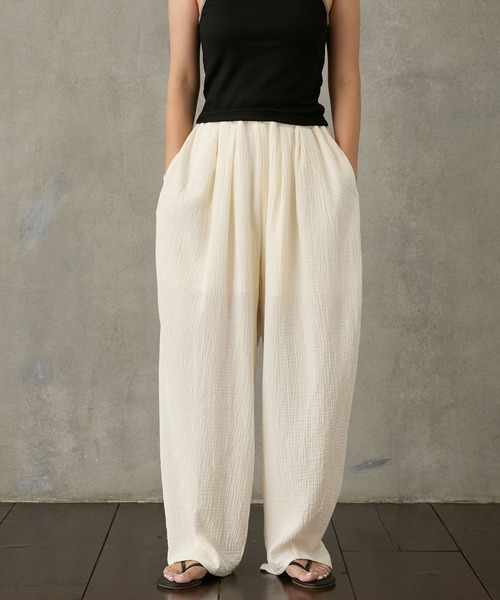 セール】Cotton gauze relax balloon pants / セットアップ対応