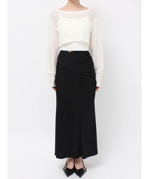 RESEXXY(リゼクシー)の「メッシュニットトップス(ニット/セーター・レディース・ホワイト/ピンク/ブラック・FREE)」の8枚目の写真