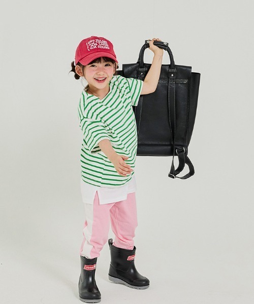 unifriend（ユニフレンド）の「韓国子供服ウェイ・ジョガー・パンツ（スウェットパンツ・キッズ・チャコール/パープル/イエロー/ピンク/カーキ・110/120/130/140）」の7枚目の写真