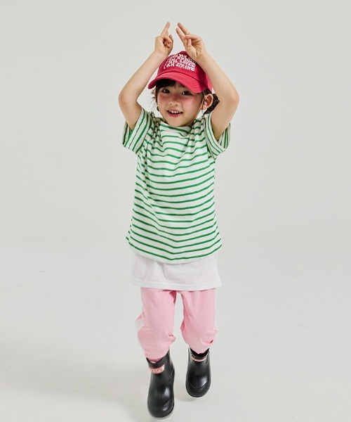 unifriend（ユニフレンド）の「韓国子供服ウェイ・ジョガー・パンツ（スウェットパンツ・キッズ・チャコール/パープル/イエロー/ピンク/カーキ・110/120/130/140）」の6枚目の写真