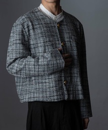 garsonwave（ギャルソンウェーブ）の「ツイード ゴールドボタン ノーカラー ショート丈 ジャケット(GW)（その他アウター）」